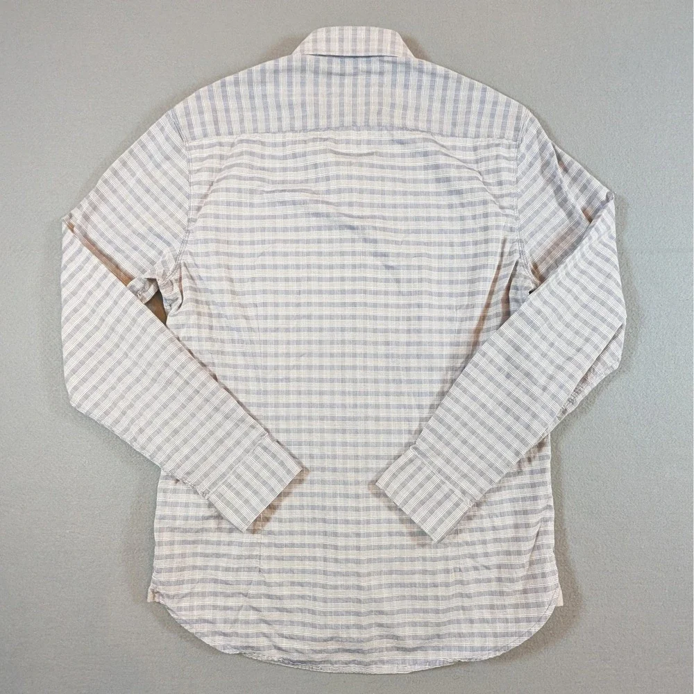 7‎ Diamonds Mens Button Down Shirt Plaid Long Sleeve Casual Size M